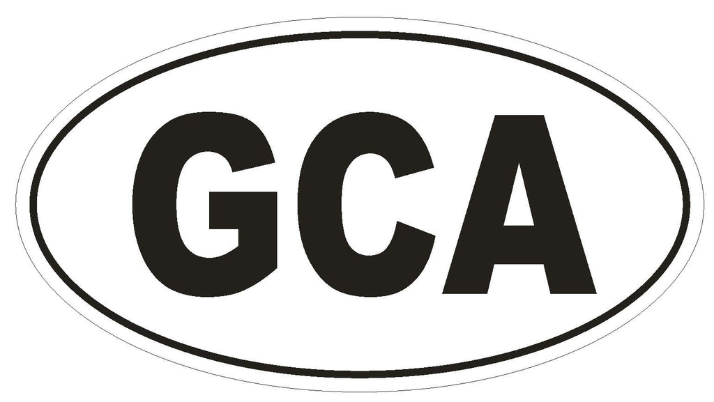 GCA Guatemala Country Code Oval Bumper Sticker or Helmet Sticker D979 - Winter Park Products