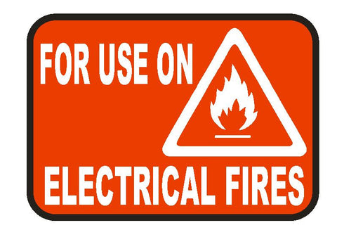 For Use On Electrical Fires Sticker Safety Decal Label D860 Fire Extinguisher - Winter Park Products