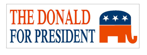 DONALD TRUMP 2016 TRUMP FOR PRESIDENT BUMPER STICKER 3" x 9" D824 - Winter Park Products