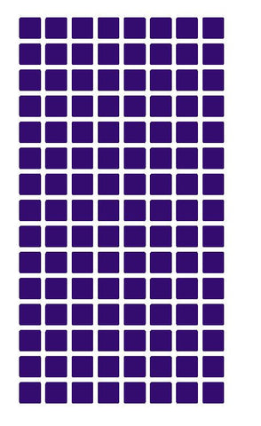 1/4" Purple Square Color Coding Inventory Label Stickers Made In The USA - Winter Park Products