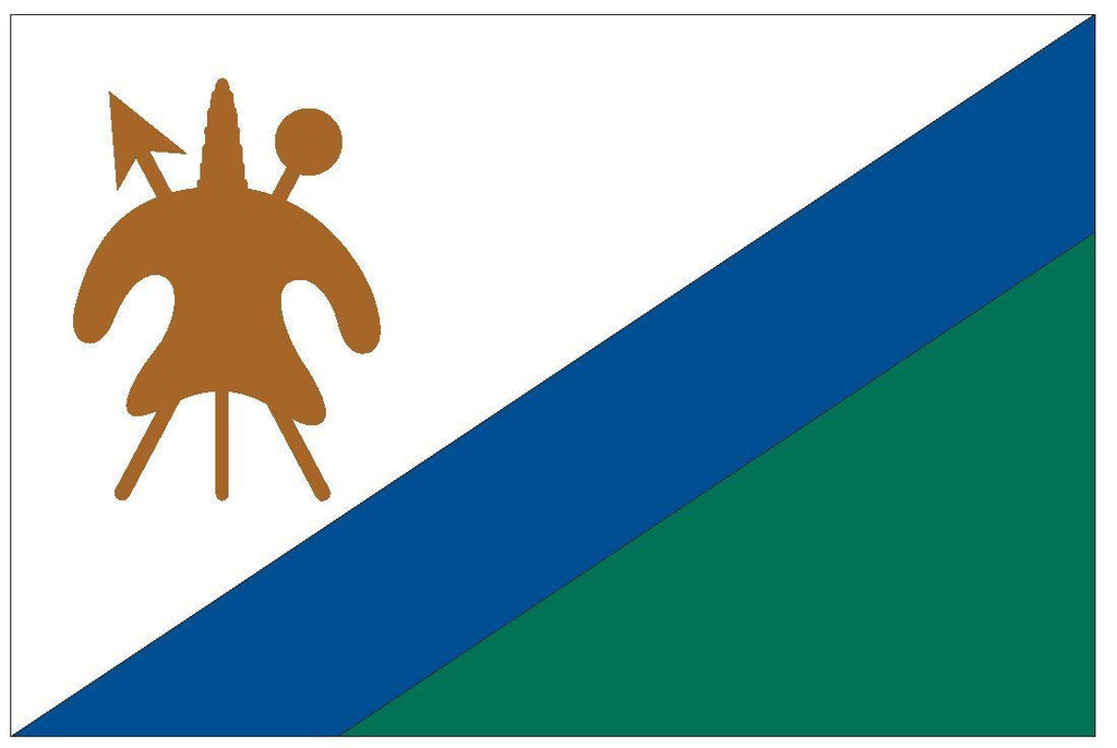 LESOTHO Vinyl International Flag DECAL Sticker MADE IN THE USA F279 - Winter Park Products