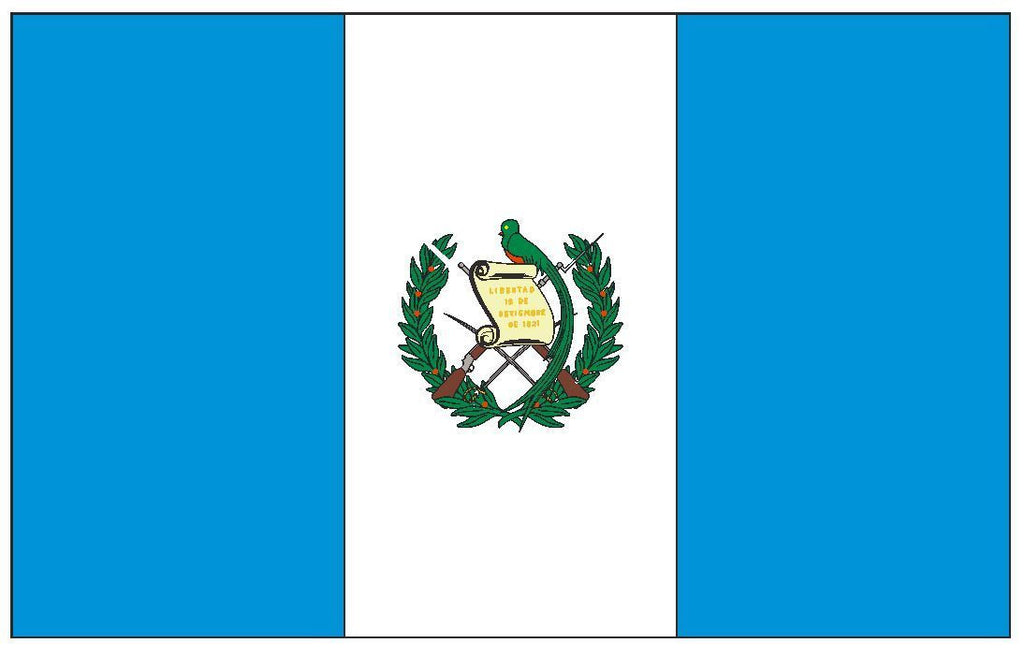 GUATEMALA Vinyl International Flag DECAL Sticker MADE IN THE USA F200 - Winter Park Products