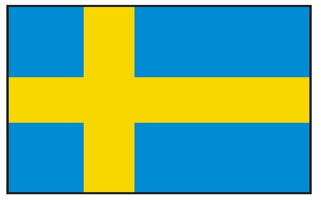 SWEDEN Vinyl International Flag DECAL Sticker MADE IN THE USA F486 - Winter Park Products