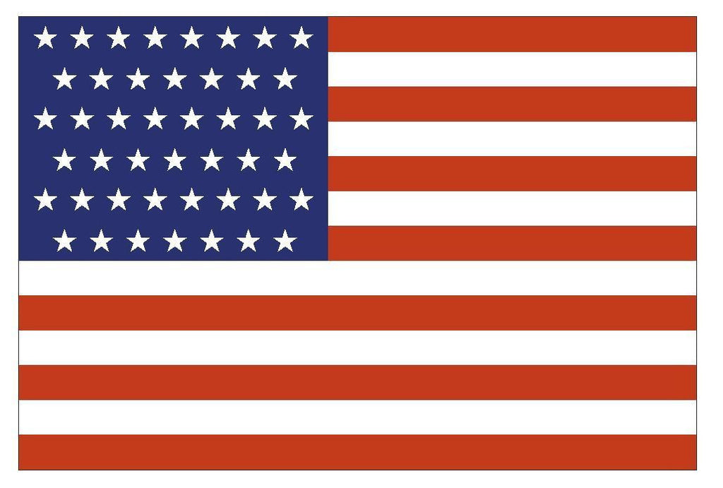 United States Historic 45 Star Flag Sticker Decal MADE IN USA F595 - Winter Park Products