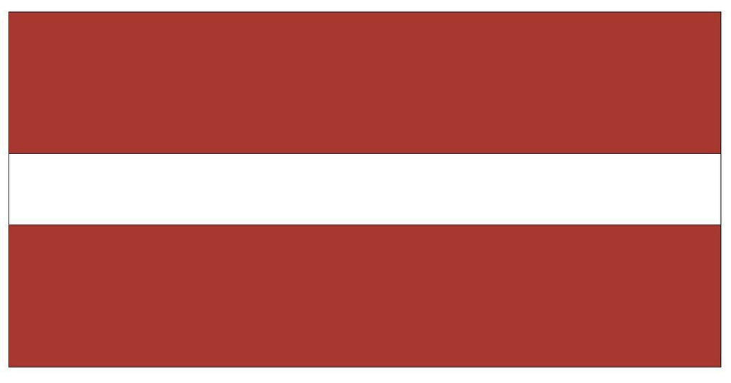 LATVIA Vinyl International Flag DECAL Sticker MADE IN THE USA F272 - Winter Park Products