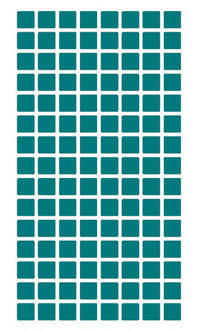 1/4" Turquoise Square Color Coding Inventory Label Stickers Made In The USA - Winter Park Products