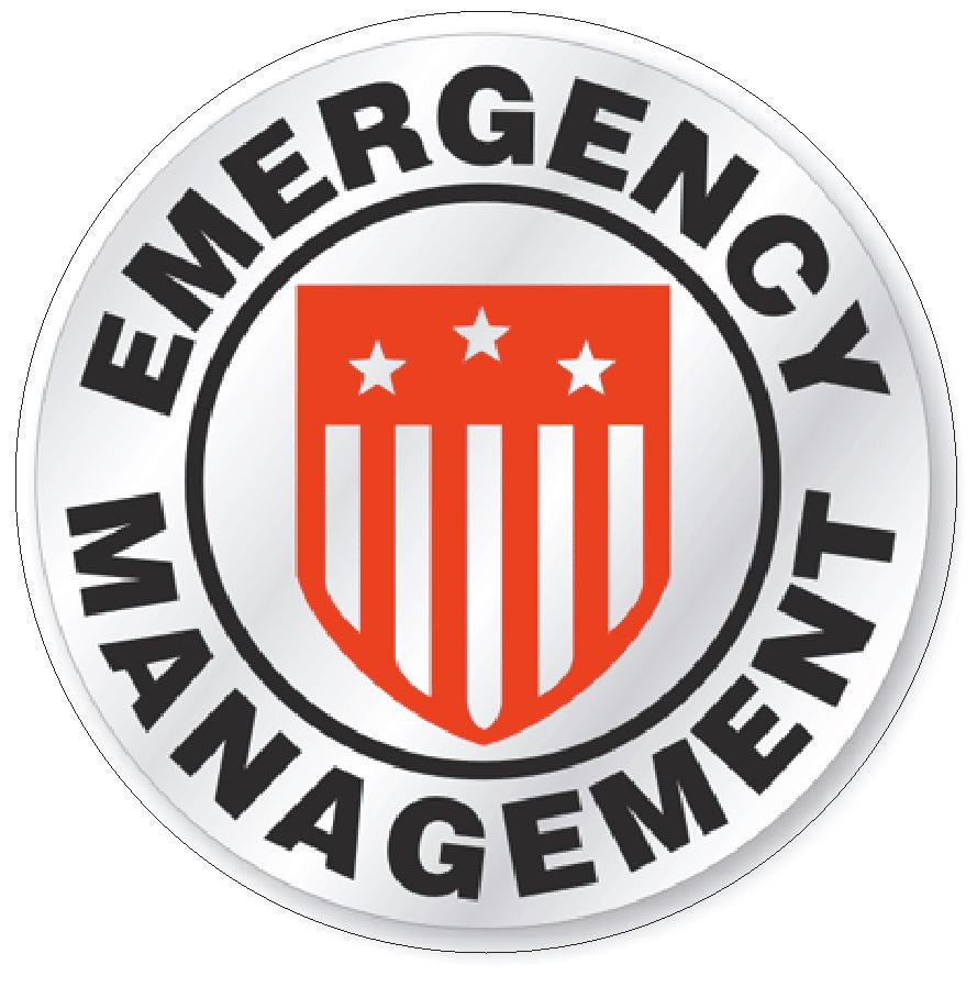 Emergency Management Hard Hat Decal Hard Hat Sticker Helmet Safety Label H67 - Winter Park Products