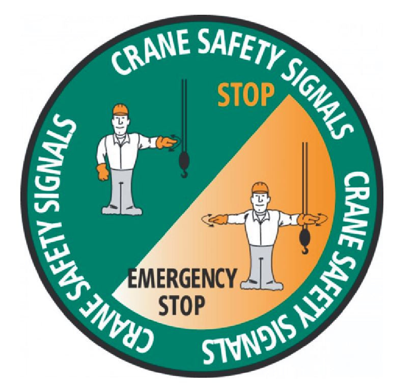 Crane Safety Signals Hard Hat Decal Hardhat Sticker Helmet Label H151 - Winter Park Products