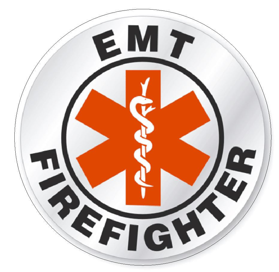 EMT Firefighter Hard Hat Decal Hard Hat Sticker Helmet Safety Label H66 - Winter Park Products