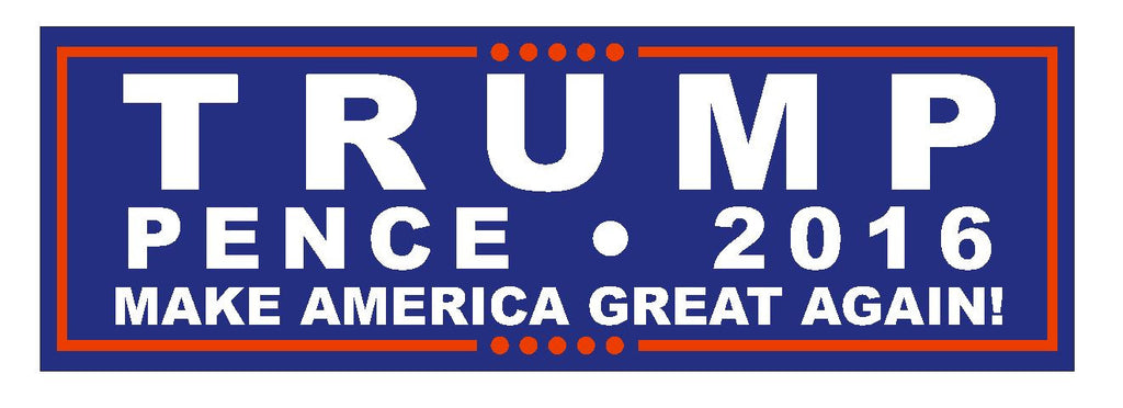 Trump Pence 2016  TRUMP FOR PRESIDENT BUMPER STICKER or Helmet Sticker D2738 - Winter Park Products