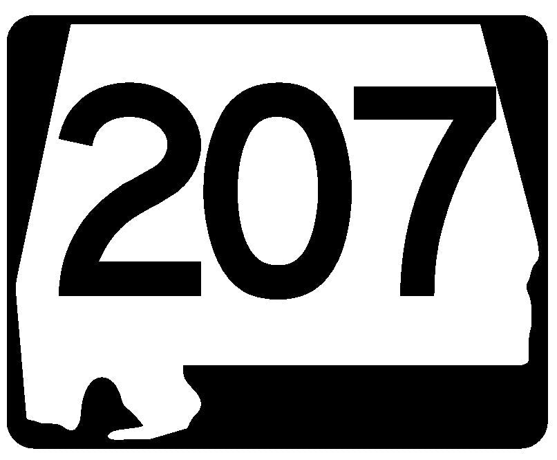 Alabama State Route 207 Sticker R4605 Highway Sign Road Sign Decal