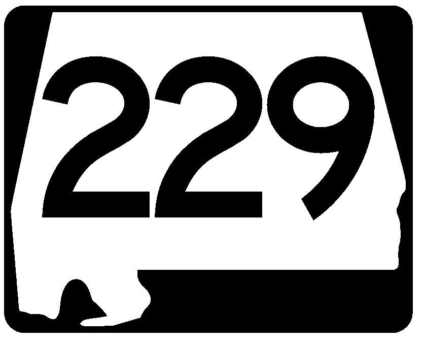 Alabama State Route 229 Sticker R4658 Highway Sign Road Sign Decal