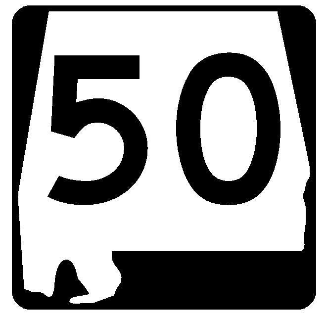 Alabama State Route 50 Sticker R4436 Highway Sign Road Sign Decal