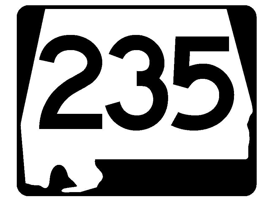 Alabama State Route 235 Sticker R4668 Highway Sign Road Sign Decal