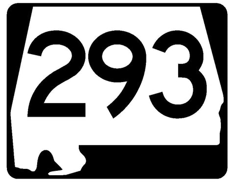 Alabama State Route 293 Sticker R4697 Highway Sign Road Sign Decal