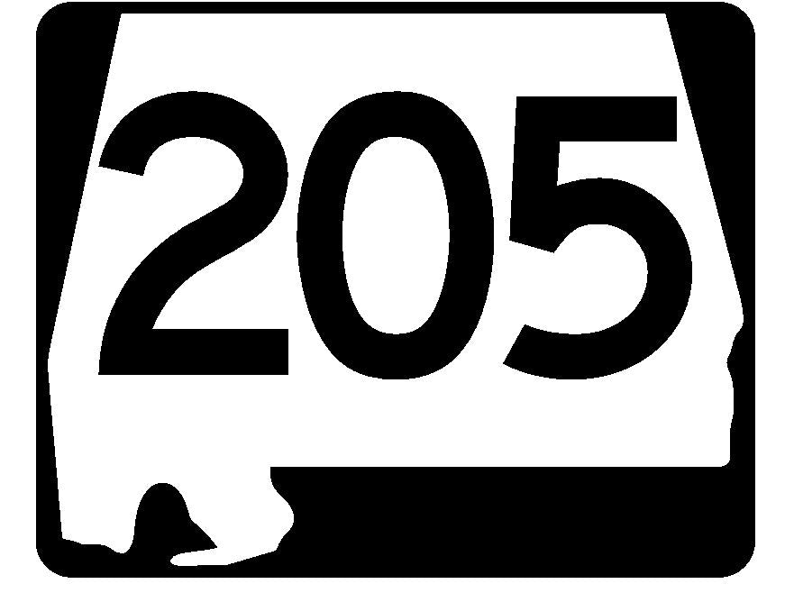 Alabama State Route 205 Sticker R4603 Highway Sign Road Sign Decal