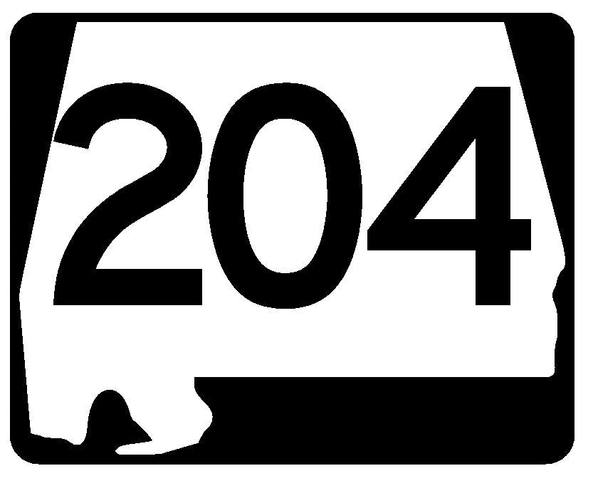 Alabama State Route 204 Sticker R4602 Highway Sign Road Sign Decal