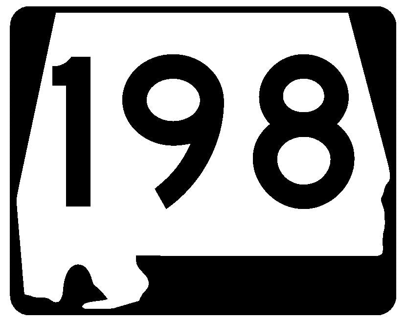 Alabama State Route 198 Sticker R4596 Highway Sign Road Sign Decal