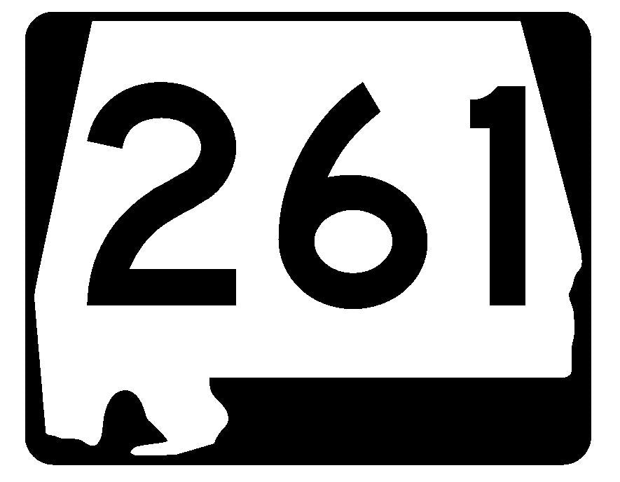 Alabama State Route 261 Sticker R4682 Highway Sign Road Sign Decal