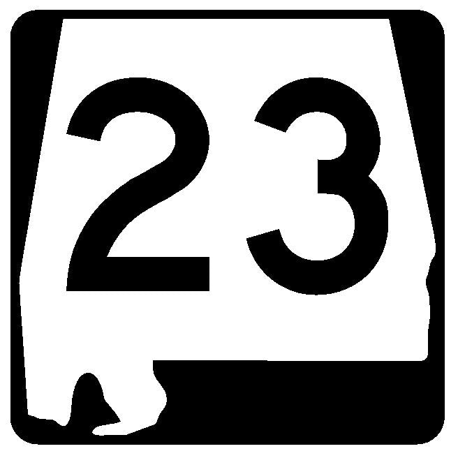 Alabama State Route 23 Sticker R4414 Highway Sign Road Sign Decal