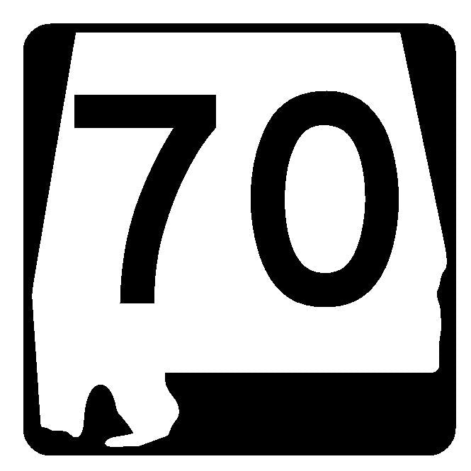 Alabama State Route 70 Sticker R4455 Highway Sign Road Sign Decal