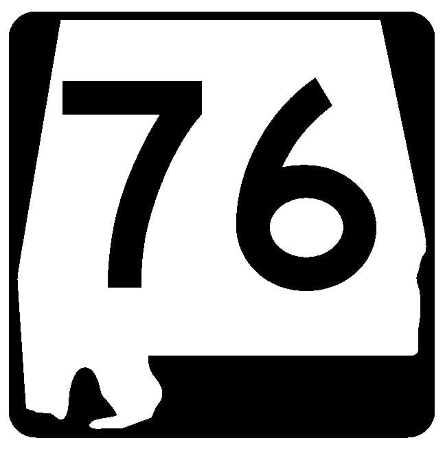 Alabama State Route 76 Sticker R4476 Highway Sign Road Sign Decal