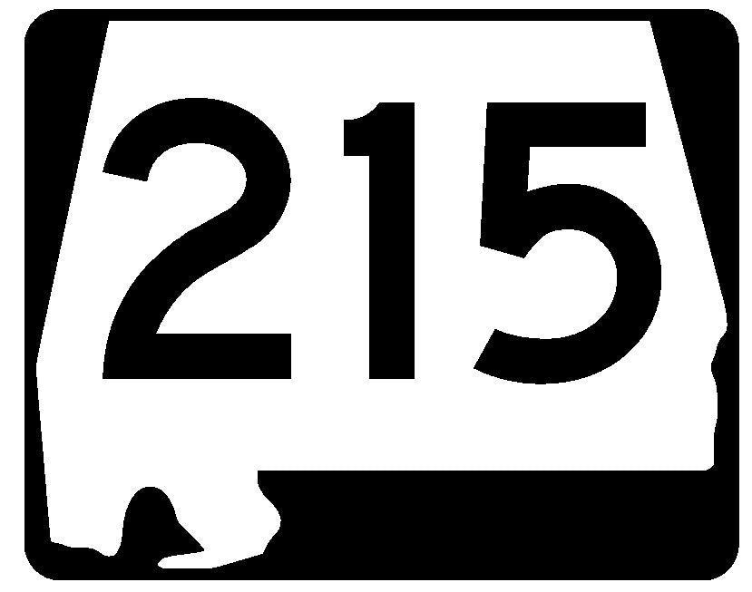 Alabama State Route 215 Sticker R4612 Highway Sign Road Sign Decal