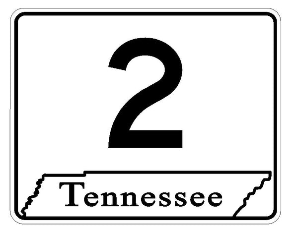 Tennessee State Route 2 Sticker R4296 Highway Sign Road Sign Decal ...