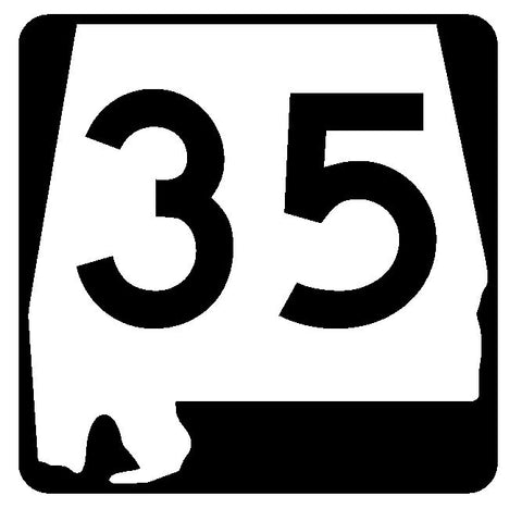 Alabama State Route 35 Sticker R4424 Highway Sign Road Sign Decal