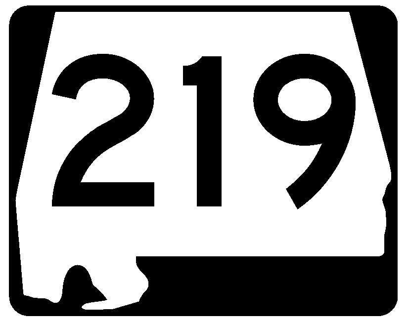 Alabama State Route 219 Sticker R4615 Highway Sign Road Sign Decal