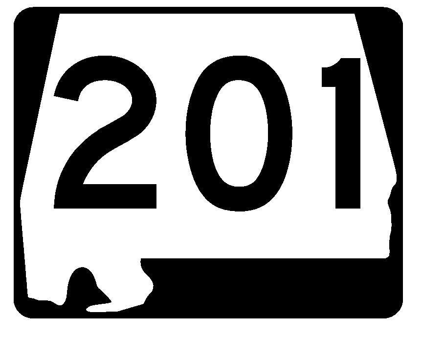 Alabama State Route 201 Sticker R4599 Highway Sign Road Sign Decal