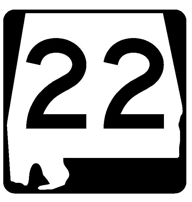 Alabama State Route 22 Sticker R4413 Highway Sign Road Sign Decal