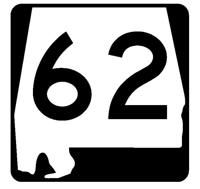 Alabama State Route 62 Sticker R4447 Highway Sign Road Sign Decal