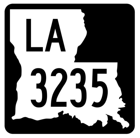 Louisiana State Highway 3235 Sticker Decal R6568 Highway Route Sign