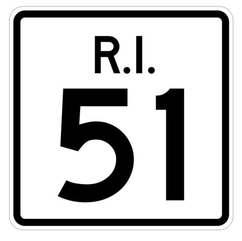 Rhode Island State Road 51 Sticker R4225 Highway Sign Road Sign Decal