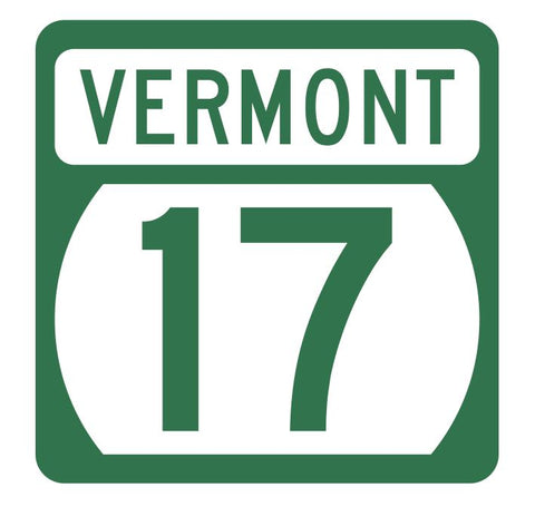 Vermont State Highway 17 Sticker Decal R5287 Highway Route Sign