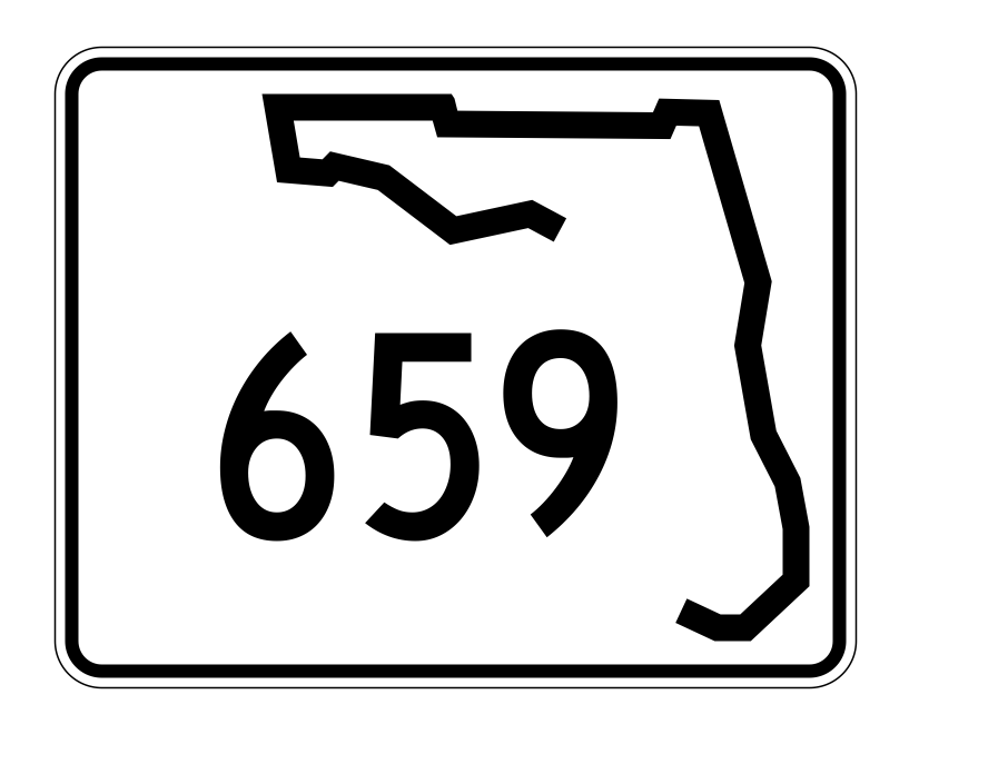 Florida State Road 659 Sticker Decal R1657 Highway Sign - Winter Park Products