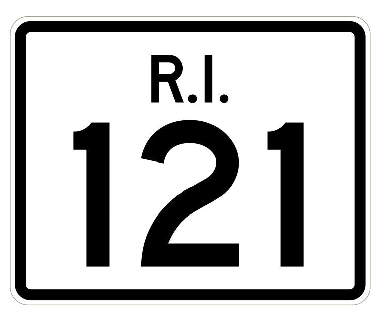 Rhode Island State Road 121 Sticker R4255 Highway Sign Road Sign Decal