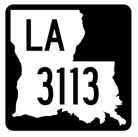 Louisiana State Highway 3113 Sticker Decal R6516 Highway Route Sign