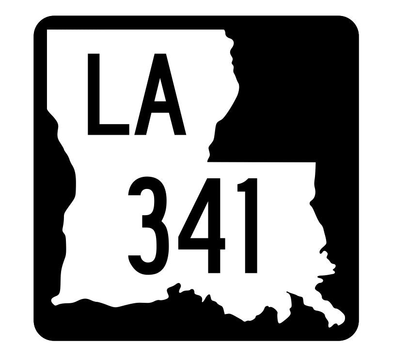 Louisiana State Highway 341 Sticker Decal R5916 Highway Route Sign