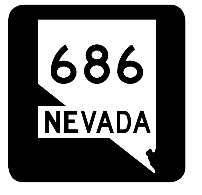 Nevada State Route 686 Sticker R3124 Highway Sign Road Sign