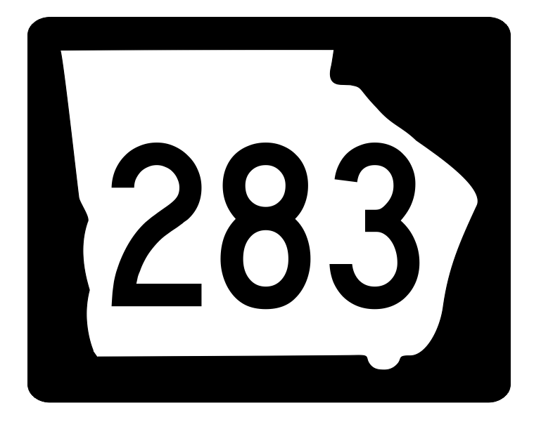 Georgia State Route 283 Sticker R3947 Highway Sign