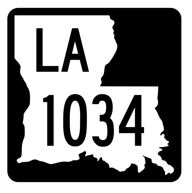 Louisiana State Highway 1034 Sticker Decal R6294 Highway Route Sign