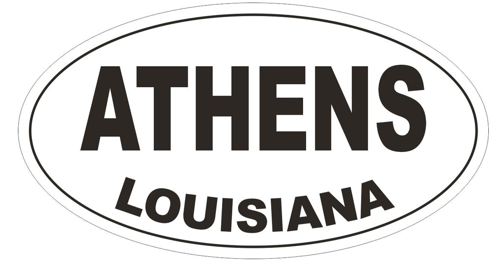 Athens Louisiana Oval Bumper Sticker or Helmet Sticker D3774