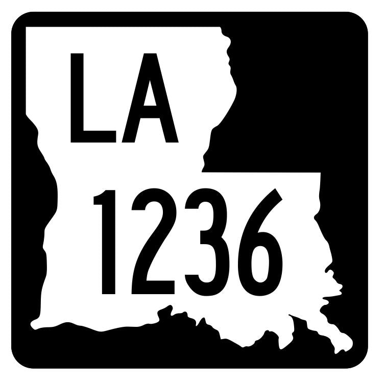 Louisiana State Highway 1236 Sticker Decal R6457 Highway Route Sign