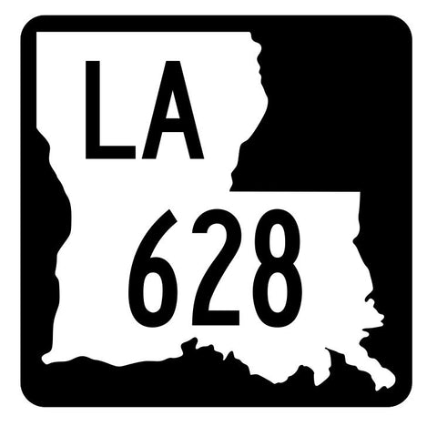 Louisiana State Highway 628 Sticker Decal R6018 Highway Route Sign