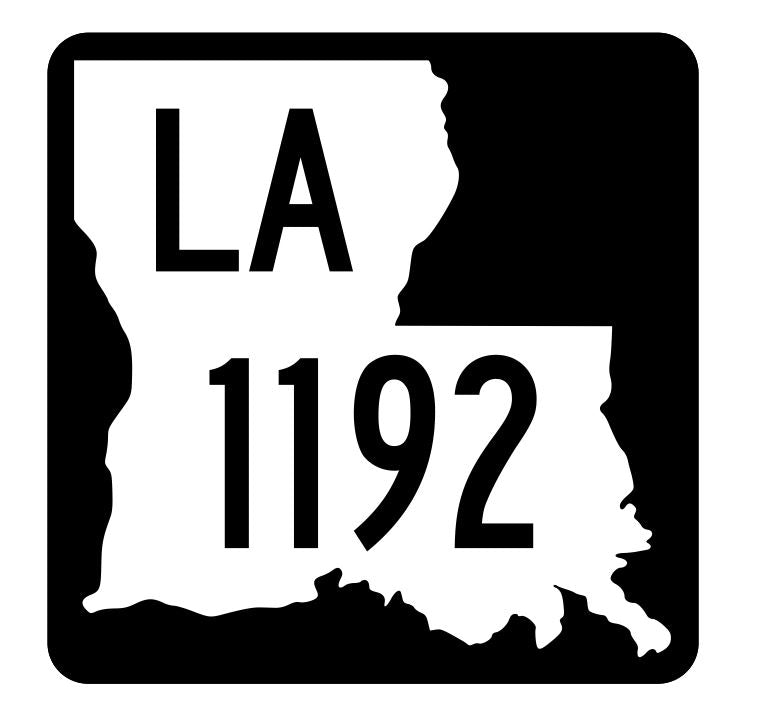 Louisiana State Highway 1192 Sticker Decal R6419 Highway Route Sign