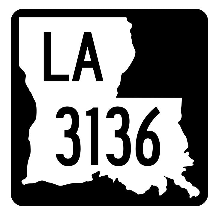 Louisiana State Highway 3136 Sticker Decal R6525 Highway Route Sign