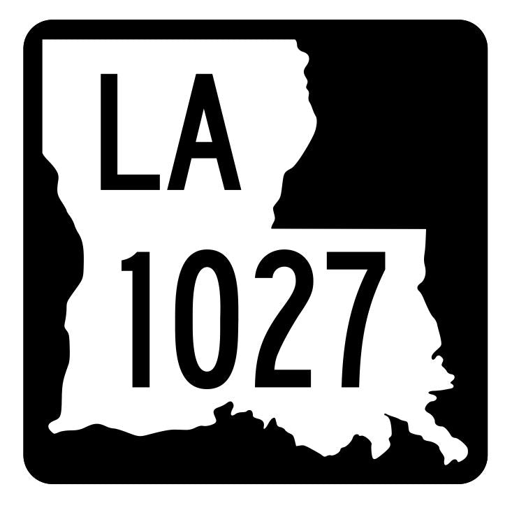 Louisiana State Highway 1027 Sticker Decal R6287 Highway Route Sign