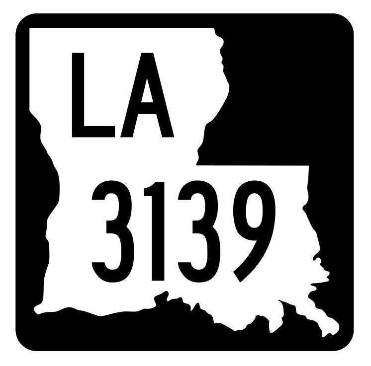 Louisiana State Highway 3139 Sticker Decal R6527 Highway Route Sign